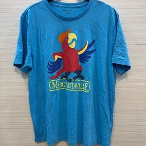 Margaritaville Turquoise Blue Parrot Graphic Tee size Medium